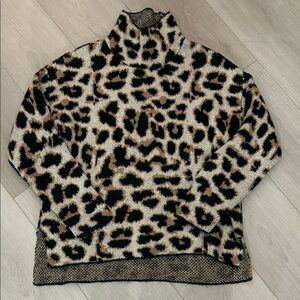 Leopard DKNY Turtleneck Sweater